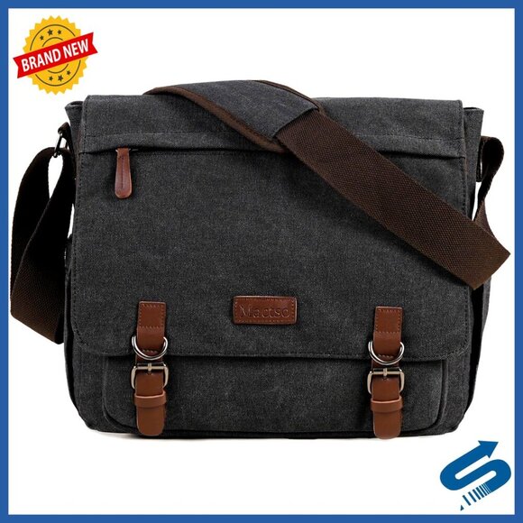 Other - Canvas Messenger Bag Vintage Minimalist Travel Satchel Laptop Shoulder Bag